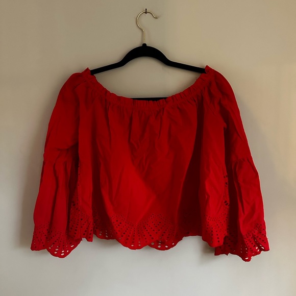 blashe Tops - Blashe Red Off the Shoulder Top Size Medium